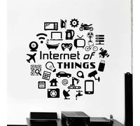 SHELOG Internet Wall Sticker Quote High Tech It Geek Vinyl Wall Sticker Teen Bedroom Computer Classroom Interior Decor