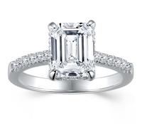 SHELOVES Womens 3 Ct Emerald Cut Engagement Ring Solitaire Cubic Zirconia