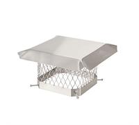 Shelter 9" x 9" Single Flue Bolt-On Chimney Cap, Fully Assembled, Stainless Steel