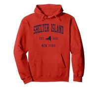 Shelter Island NY Vintage Athletic Sports JSN1 Pullover Hoodie