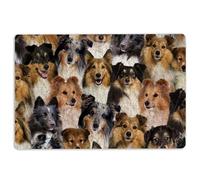 Sheltie Door Mat A Bunch Of Shetland Sheepdogs Shelties Dog Gifts For Dog Lover Welcome Non-Slip Mats Funny Doormat Bathroom Kitchen Front Porch Rugs Entrance 16 * 24in/40 * 60cm