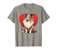 Sheltie Owner Mom Dad Gift Sheltie Dog Lover Valentines Day T-Shirt