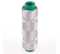 Shelver 1mm Silver String, Metallic Waxed Thread, Silver Twine, Cord for Jewellery Making, Decorating, Crafting, Leather Work - 100m