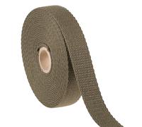 Shelver Heavy Duty Cotton Webbing Strap, 1 or 1.5 Inches and Colours, 5m (Khaki, 25mm)