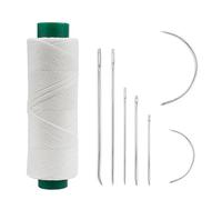 Shelver Waxed Thread with 7 Piece Repair Needle Set, Strong Thread for Leather, Upholstery, Shoe, Bag, Sewing of Heavy Fabrics