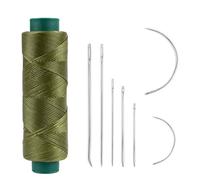 Shelver Waxed Thread with 7 Piece Repair Needle Set, Strong Thread for Leather, Upholstery, Shoe, Bag, Sewing of Heavy Fabrics