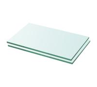 Shelves 2 pcs Panel Glass Clear 30x12 cm Berkfield Home Clear One Size