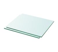 Shelves 2 pcs Panel Glass Clear 30x20 cm Berkfield Home Clear One Size