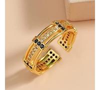 Shelves Opening Micro Pave Zircon Ring for woman Sword Fighting Love Sun Flower Ring Personalized Jewelry Durable design