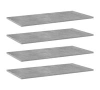 Shelving Bookshelf Boards 4 Pcs Engineered Wood White Solid teak wood 40 cm