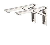 Shelving Brackets,Shelf Brackets,1 Pair Stainless Steel Wall Mounted DIY Triangle Brackets Floating Shelves for Work Bench(10inch(25cm))
