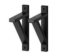 Shelving Brackets,Shelf Brackets,Shelf Bracket Shelving Support 7"x12" Solid Wood Floating Shelves Bracket Decorative Wall Mounted Tripod 2pcs