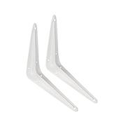 Shelving Brackets,Shelf Brackets,White Shelf Brackets Metal Corner Brace Right Angle Wall Bracket Shelving Support Tripod, Set of 2(12inch(30cm))