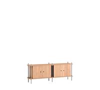 Shelving Sideboard Oak/Stainless Steel