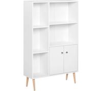 Shelving Storage Bookcase Display Unit Freestanding Open Cupboard White