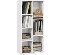 HOMCOM Bookcase Modern Bookshelf Cabinet for Home Office White