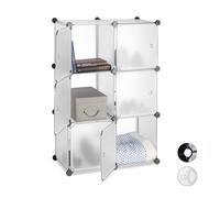 Shelving system with 6 doors Freestanding Organiser Free-Standing Cube Versatile