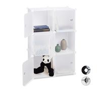 Shelving system with 6 doors Freestanding Organiser Free-Standing Cube Versatile