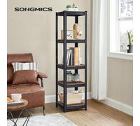 Shelving Unit 80 kg per Shelf Storage Shelves Rustic Brown Black GLR037B01