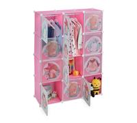 Shelving unit for kids Children’s Wardrobe DIY Cube Organizer Plastic Toy Rack