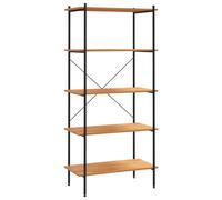 (white and oak, 80 x 40 x 163 cm) vidaXL Shelving Unit Home Decor Bookcase Bookshelf Standing Display Shelf