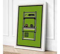 Shelving Unit in Green Canvas Wall Art Print 30x20 Inch