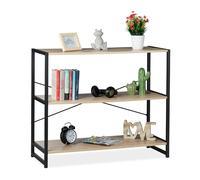 Shelving unit Industrial Bookcase Storage Rack 3 Tiers Easy Assembly Rustic