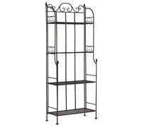 Beliani Shelving Unit Isernia Metal Black, Black