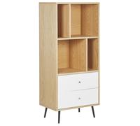 Beliani Shelving Unit RICHMOND 139 cm Light Oak, Brown
