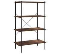 vidaXL 4-Tier Shelving Unit Black 80x40x130 cm