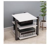 Shelving Unit Ste Rack & Ma Cabinet for Home Theater Office & Entertainment RoomCD nizer White 70x55x65cm & Functal