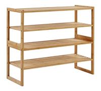 Shelving Unit UVALDA Bamboo Wood Light Brown