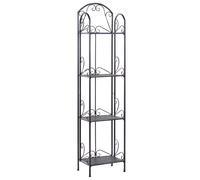 Beliani Shelving Unit Valdivia Metal Black, Black