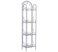 Beliani Shelving Unit Valdivia Metal Grey, Grey