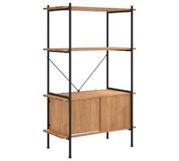 Shelving Unit with Cabinet Display Shelf Steel and Engineered Wood vidaXL