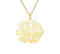 Shema Israel Necklace for Women Jewish Kabbalah Pendant Hebrew Prayer Sh'ma Shema Israel Necklace Judaica Jewelry Bible Blessings Gift Men (gold)