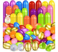Shemira 2000 PCS 2.3 inch Plastic Easter Eggs plus 24 Golden Easter Eggs, Empty Easter Eggs Fillable, Plastic Eggs Bulks for Easter Basket Stuffer, Easter Party Favor, Easter Hunt, Classroom Prize