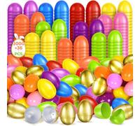 Shemira 3000 PCS 2.3 inch Plastic Easter Eggs plus 36 Golden Easter Eggs, Empty Easter Eggs Fillable, Plastic Eggs Bulks for Easter Basket Stuffer, Easter Party Favor, Easter Hunt, Classroom Prize