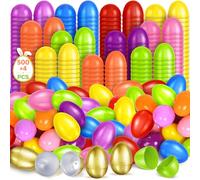 Shemira 500 PCS 2.3 inch Plastic Easter Eggs plus 4 Golden Easter Eggs,Plastic Eggs Bulks for Easter Basket Stuffer, Easter Party Favor, Easter Hunt, Classroom Prize