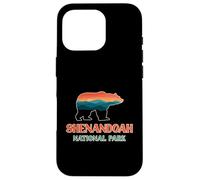 Shenandoah Mountain Scenery Inside A Bear Silhouette Retro Case for iPhone 16 Pro