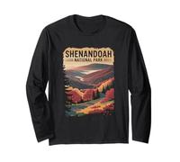 Shenandoah National Park Landscape Virginia Vintage Travel Long Sleeve T-Shirt