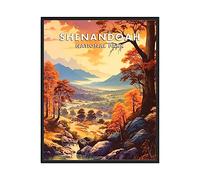 Shenandoah National Park Poster Art Print Retro Mountain Lake Wall Art Poster Vintage Decor Nature Landscape Picture For Bedroom Office Home (Shenandoah, 16x20 inches (Unframed))