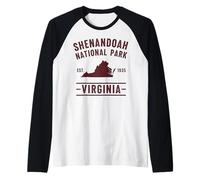 Shenandoah National Park Virginia Est 1935 Raglan Baseball Tee