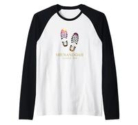 Shenandoah National Park Virginia Hiking Boot Print Souvenir Raglan Baseball Tee