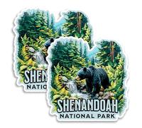 Shenandoah National Park Virginia Magnet 4 Inch 2-Pack - Strong Vinyl Decorative Travel Magnets for Fridge Locker Kitchen Office - Cute Fun Aesthetic Cool Durable & Long-Lasting Souvenir ID44999