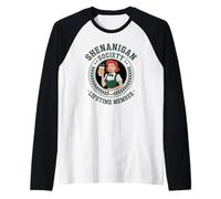 Shenanigan Society for St Patricks Day Barmaid Beer Mugs Raglan Baseball Tee