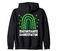 Shenanigans Coordinator St Patricks Day Green Rainbow Zip Hoodie