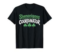 Shenanigans Coordinator St Patricks Day Lucky Shamrock Green T-Shirt