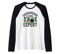 Shenanigans Expert Funny St Pats Day for School Teacher Raglan Baseball Tee