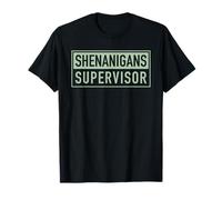 Shenanigans Supervisor St Patricks Day Funny Costume Slogan T-Shirt